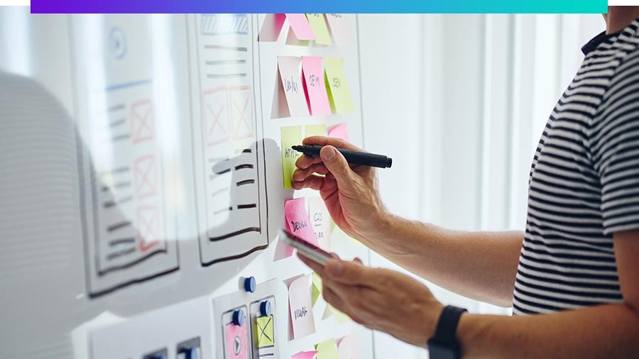 Web designer white boarding