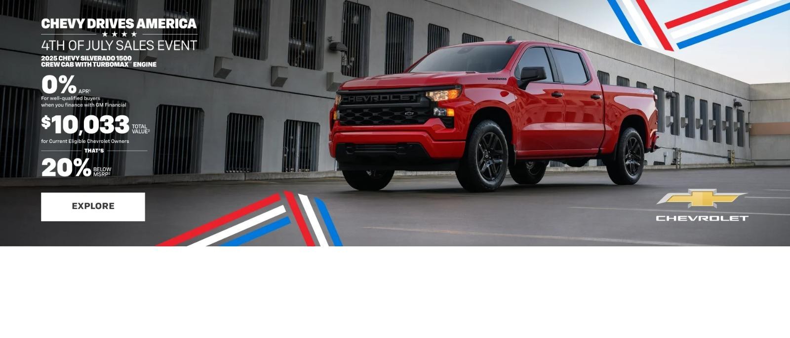 Chevy Drives America - 4th of July Sales Event