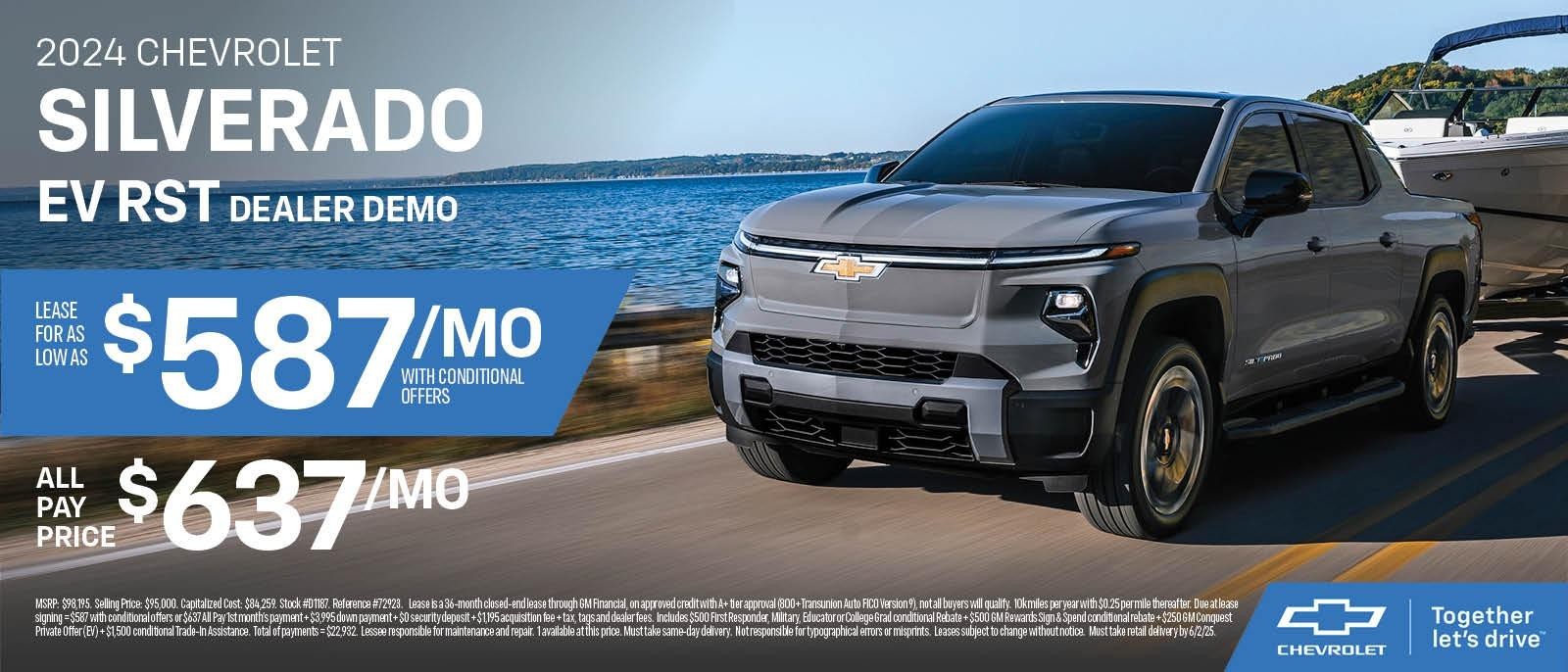 2024 Silverado EV May lease offer
