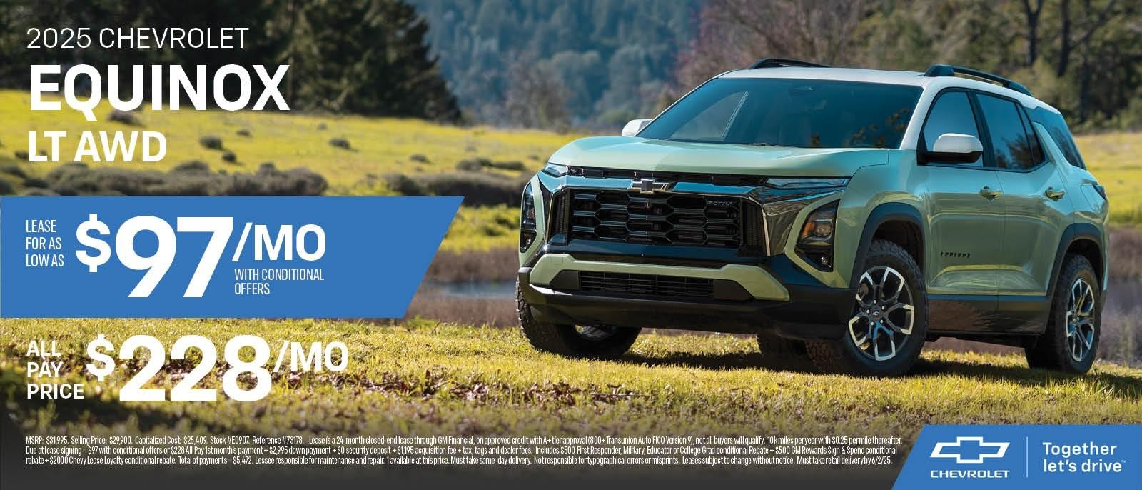 Equinox LT AWD lease offer