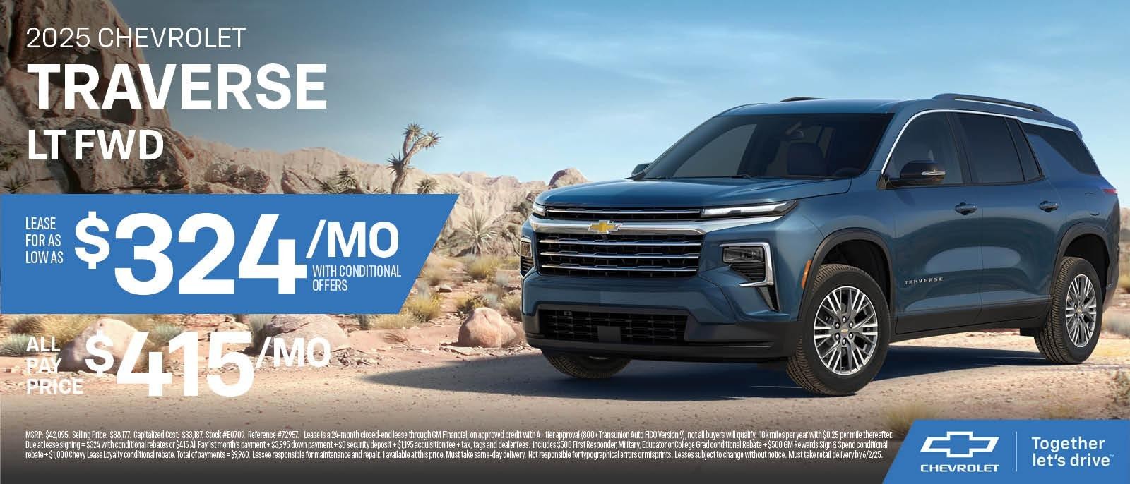 2025 Traverse May lease offer