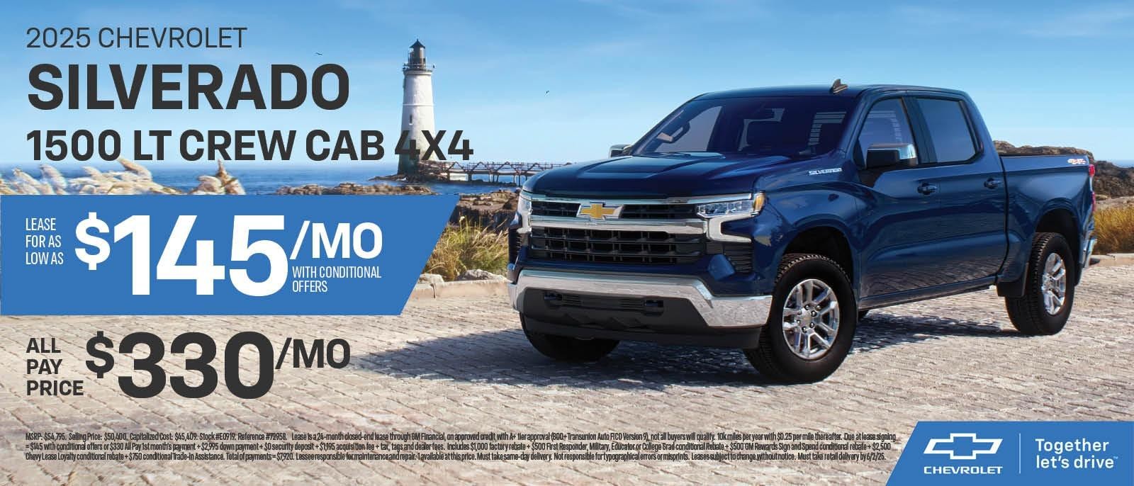 2025 Silverado may lease offer