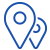 Blue map pin icons