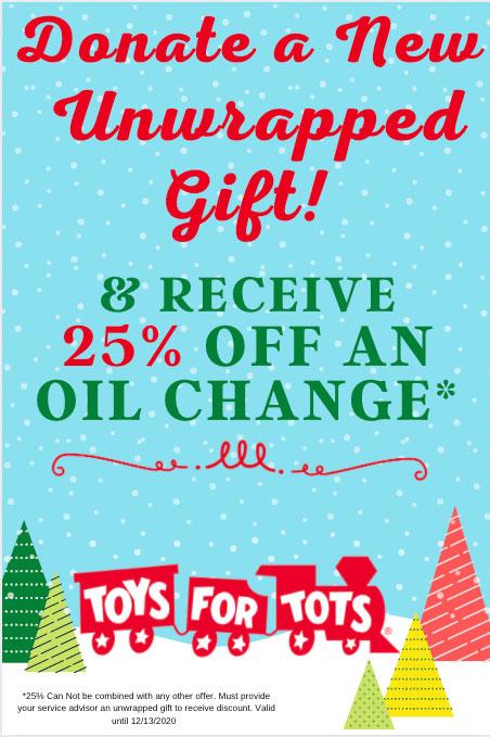 Toys for Tots Oil Change Coupon