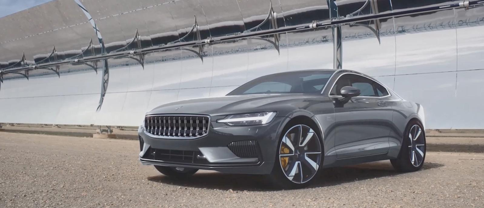 Polestar 1 parked on gravel