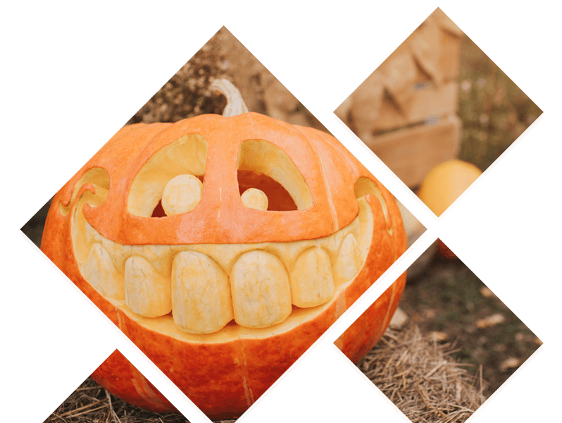 Smiling Jack O'Lantern Collage