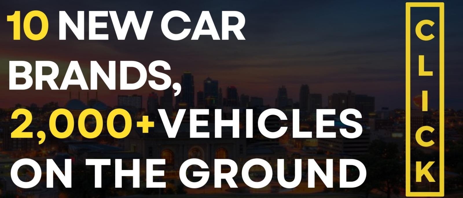 10 NEW CAR BRANDS, 2,000+VEHICLESON THE GROUND