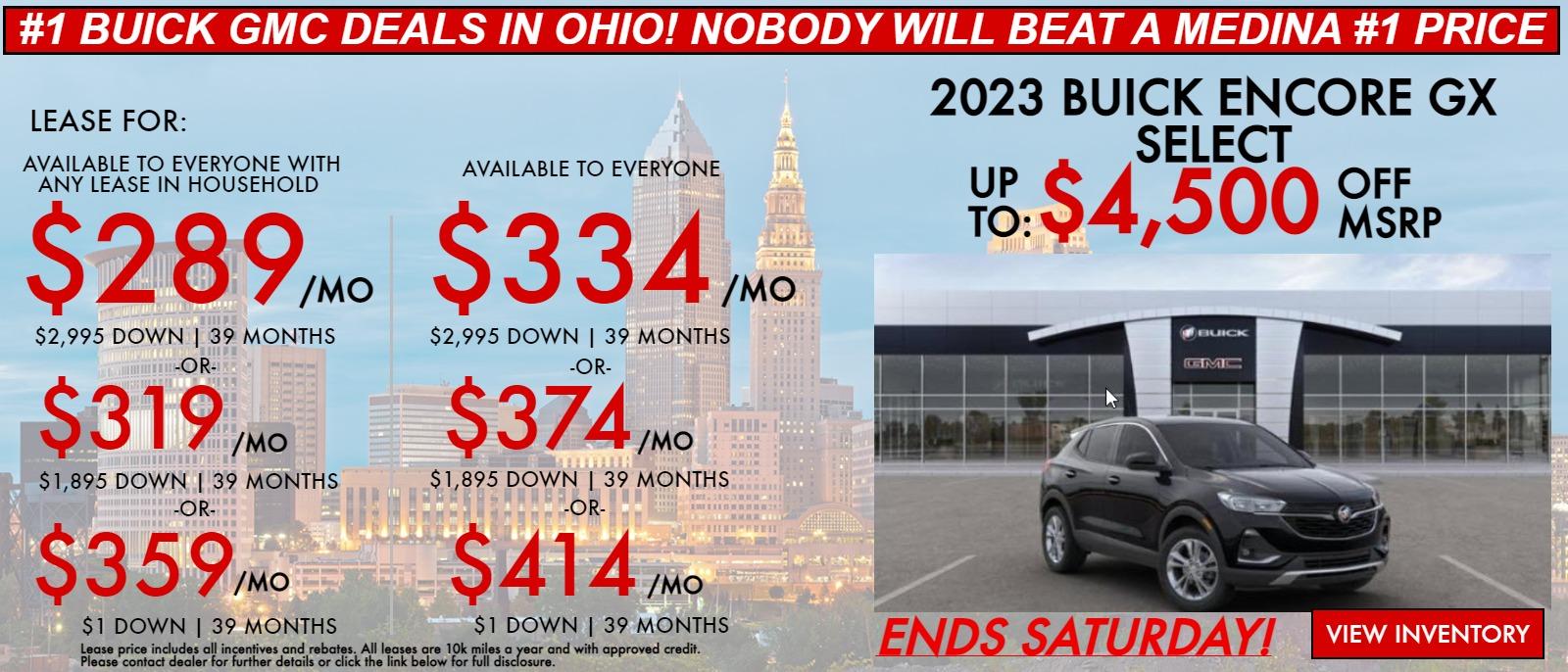 Buick Encore GX lease special