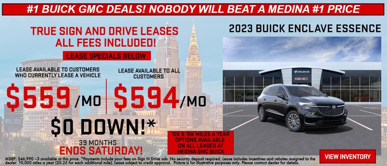 True Sign & Drive Zero money down leasing for Cleveland & Medina