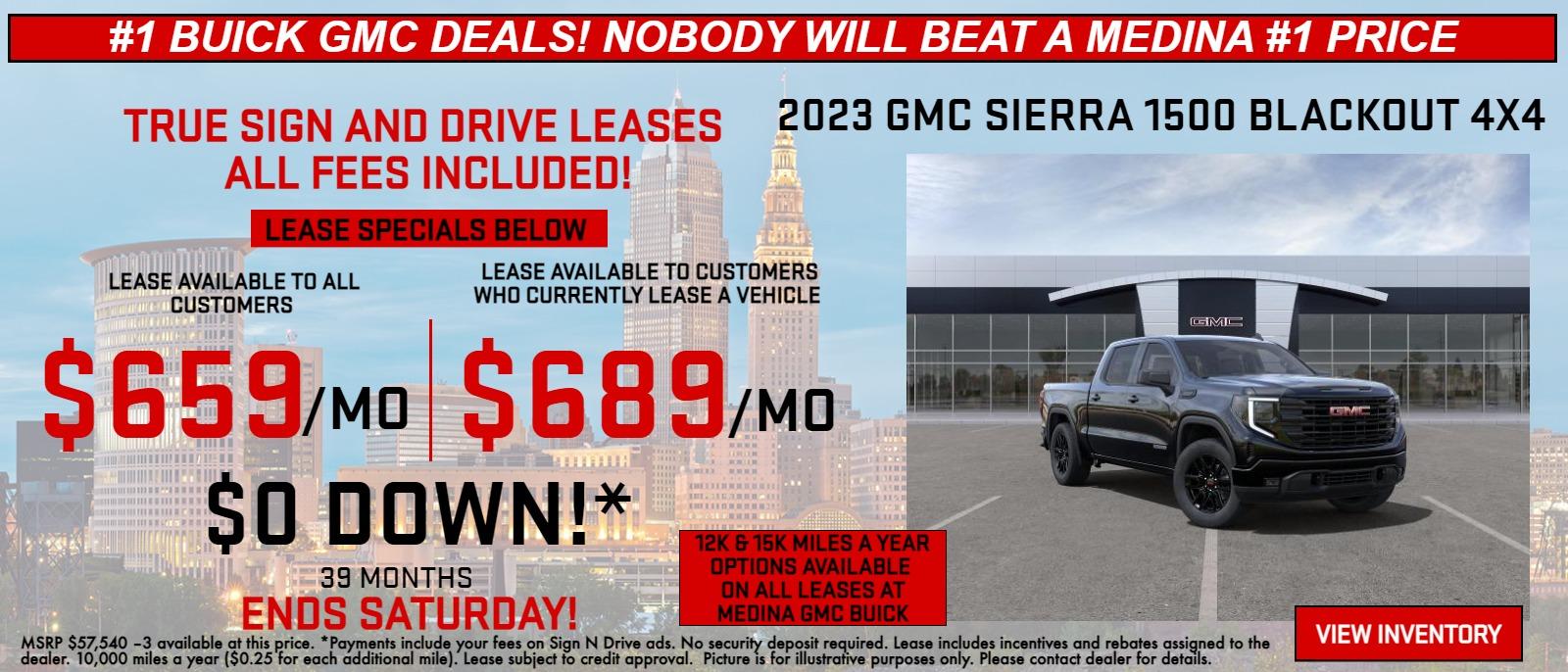 Sign & Drive Zero money down leasing for Akron & MEDINA Medina Buick