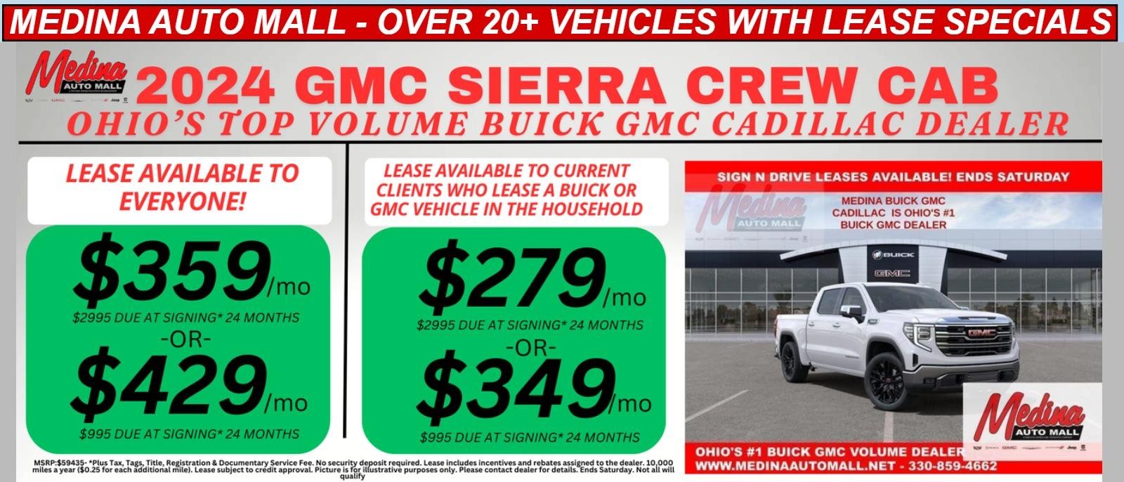 Sierra lease special deals in Medina, OH