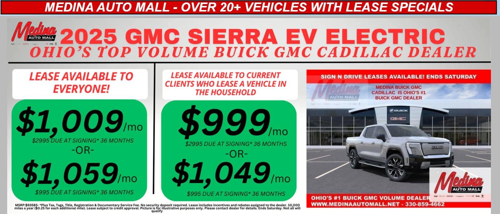 SIERRA EV Electric lease special