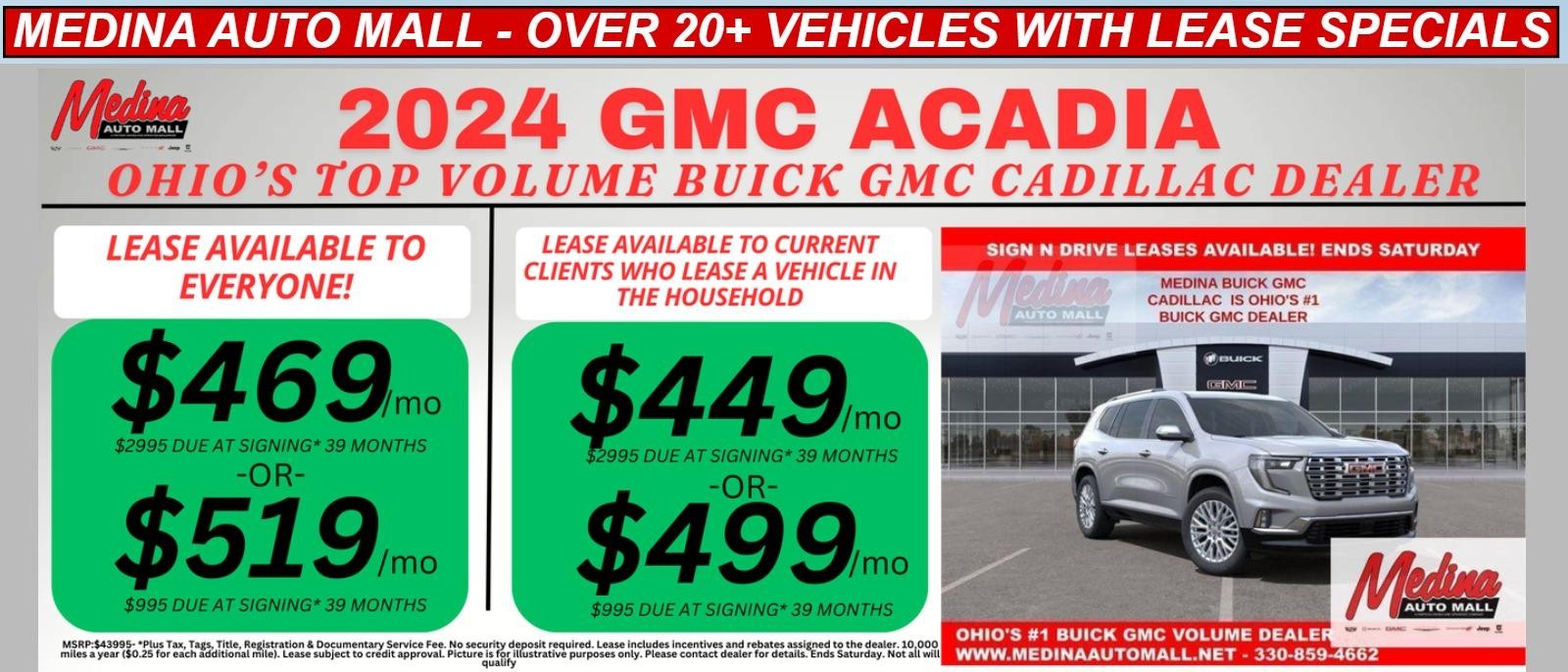 ACADIA lease special deals in Medina, OH