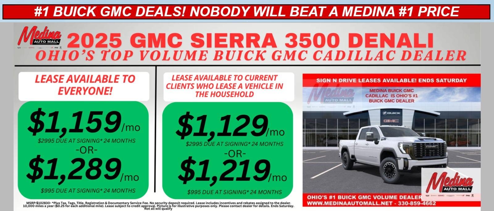 2023 GMC Sierra 3500HD Lease Specials Medina, OH