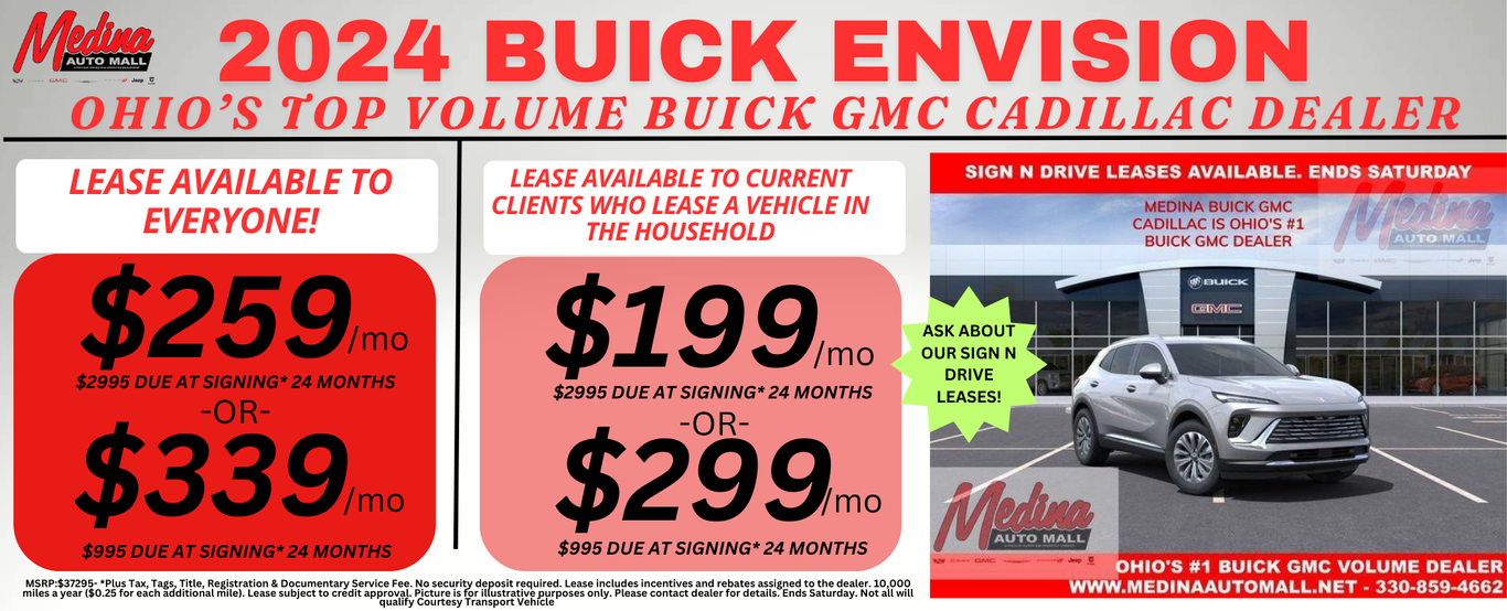 Envision lease special deals in Medina, OH