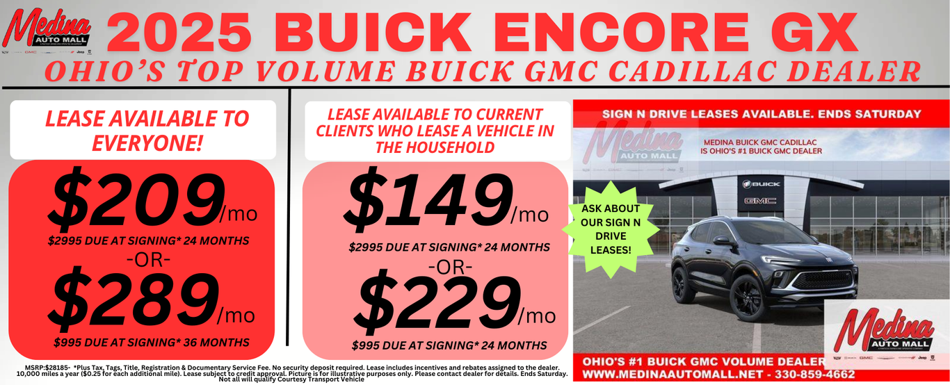 ENCORE GX lease special deals in Medina, OH