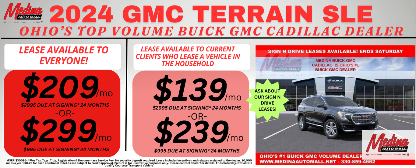 TERRAIN lease special deals in Medina, OH