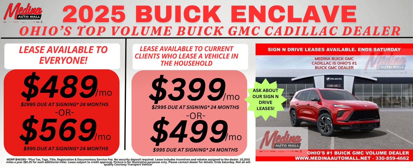 Enclave lease special deals in Medina, OH