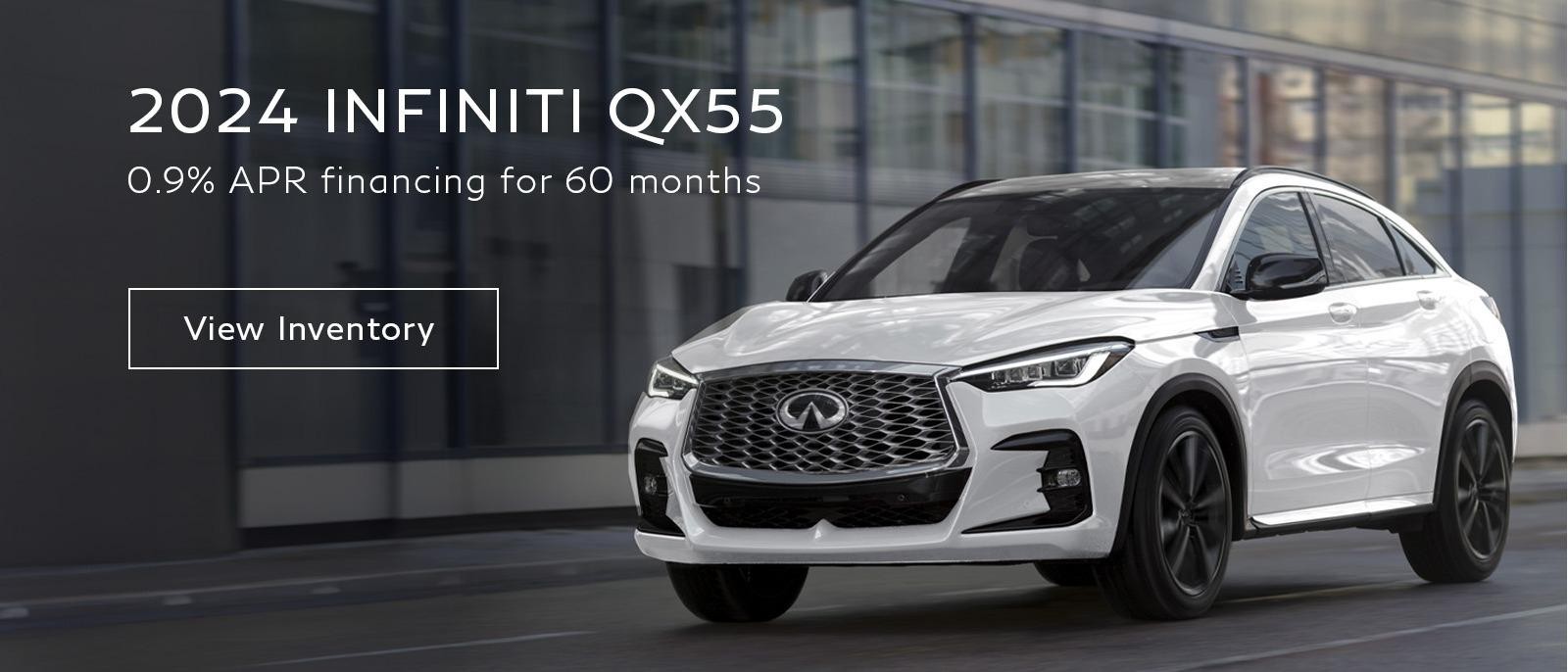 0.9% APR Financing for 60 Months on all 2024 INFINITI QX55 Models