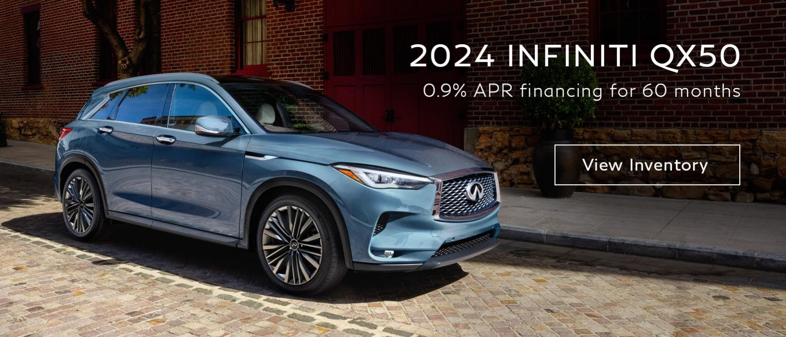 0.9% APR Financing on all 2024 INFINITI QX50 Models