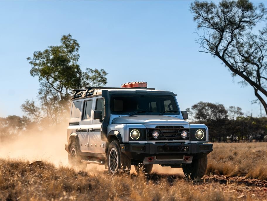 INEOS Grenadier off road over rocky terrain