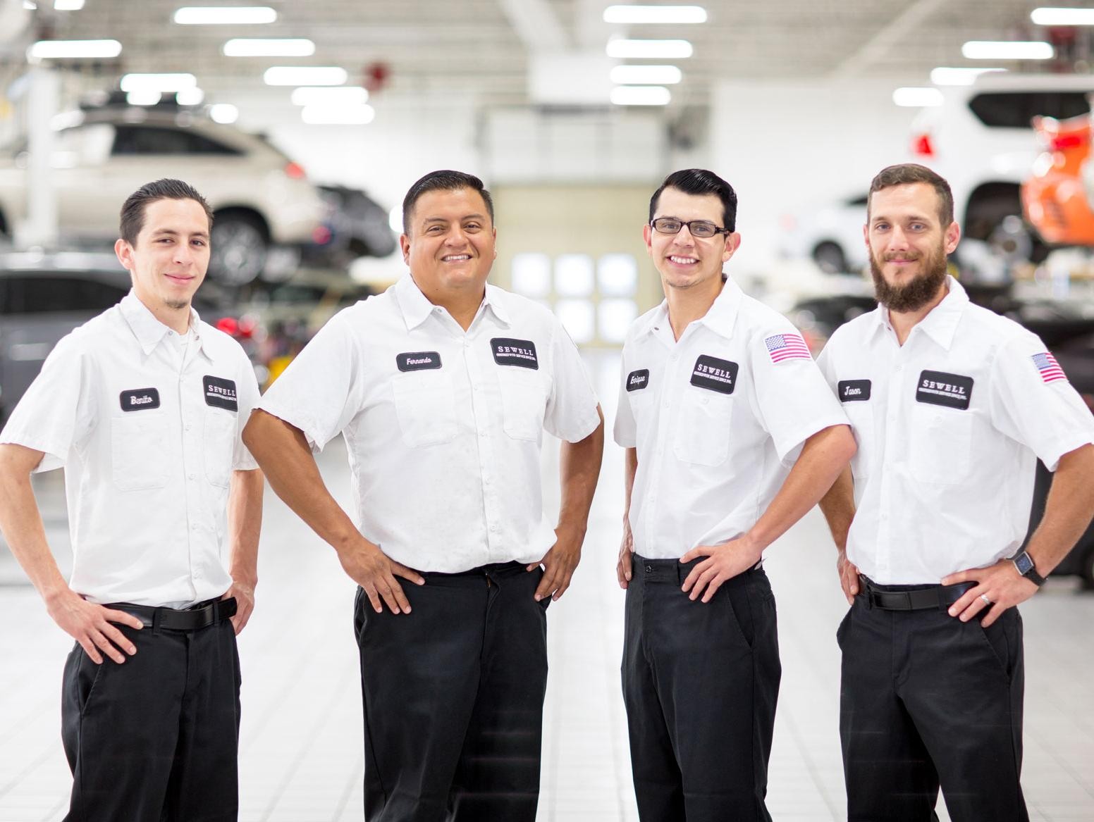 Sewell Technicians standing in Sewell Service location