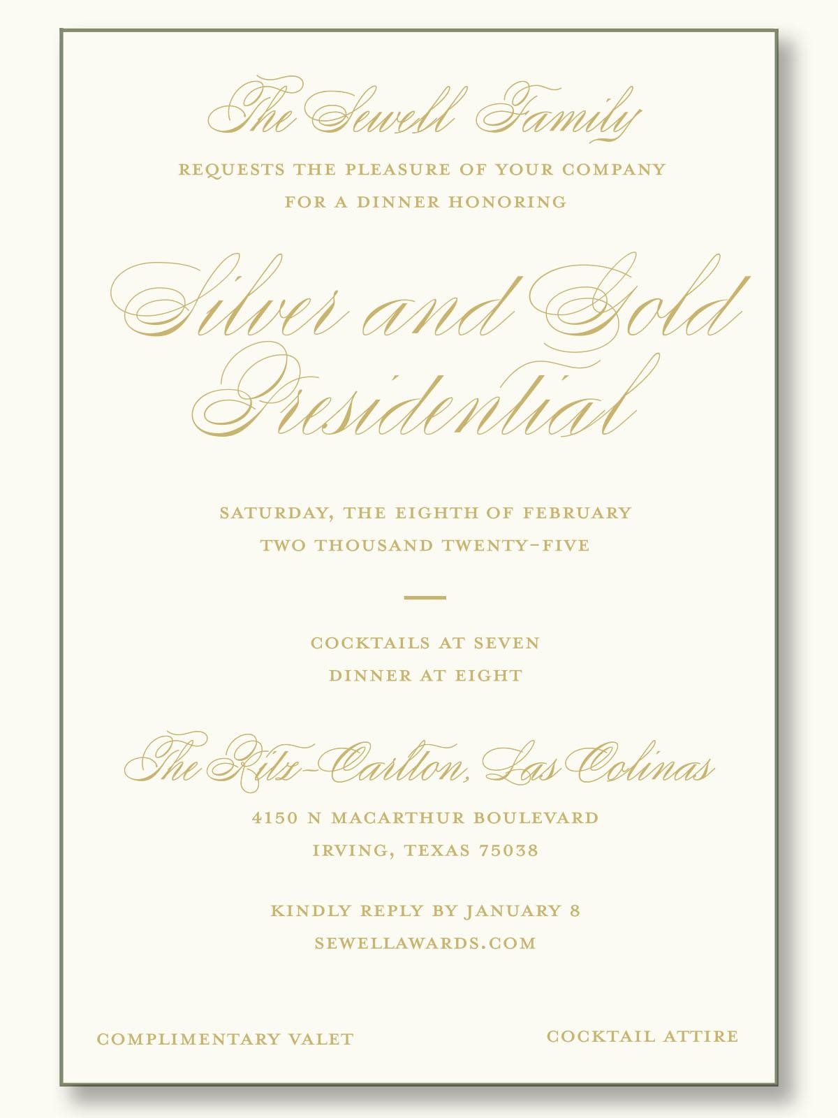 President's Club - Silver/Gold Level Invitation