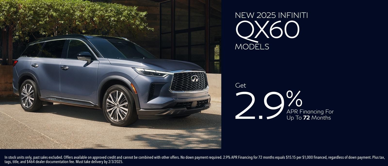 New 2025 INFINITI QX60 Models