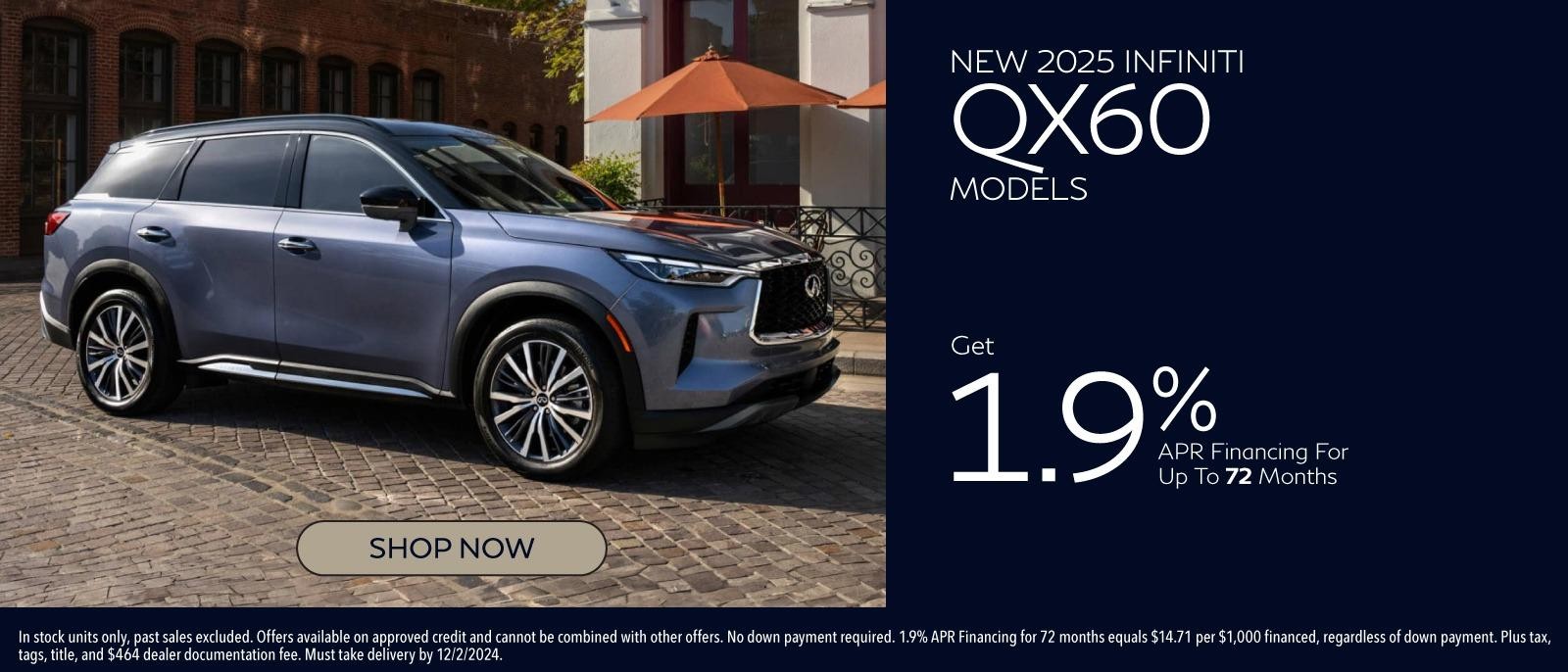 New 2025 INFINITI QX60 Models