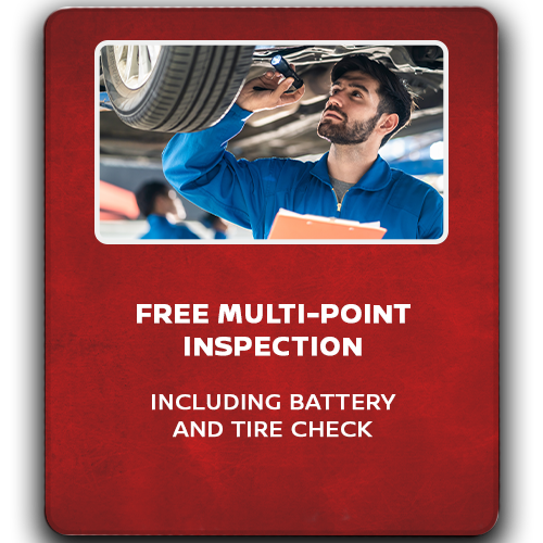 Free Multi-Point Inspection including Battery and Tire Check