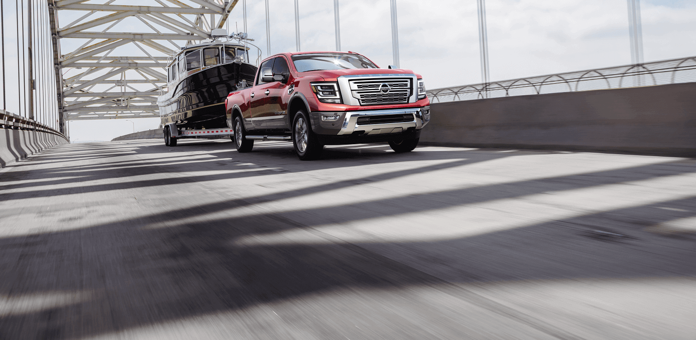 Nissan Titan XD driving on highway