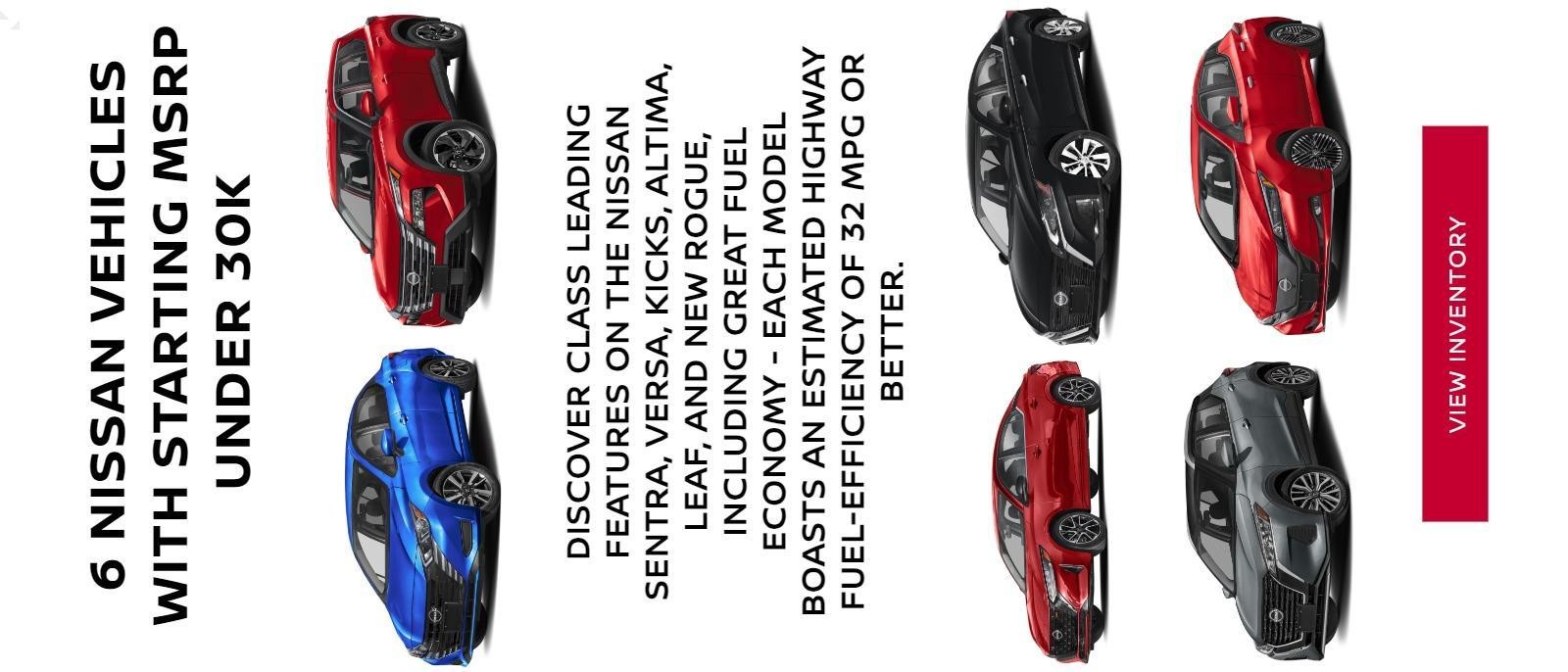 6 Nissan Vehicles with Starting MSRP Under 30k