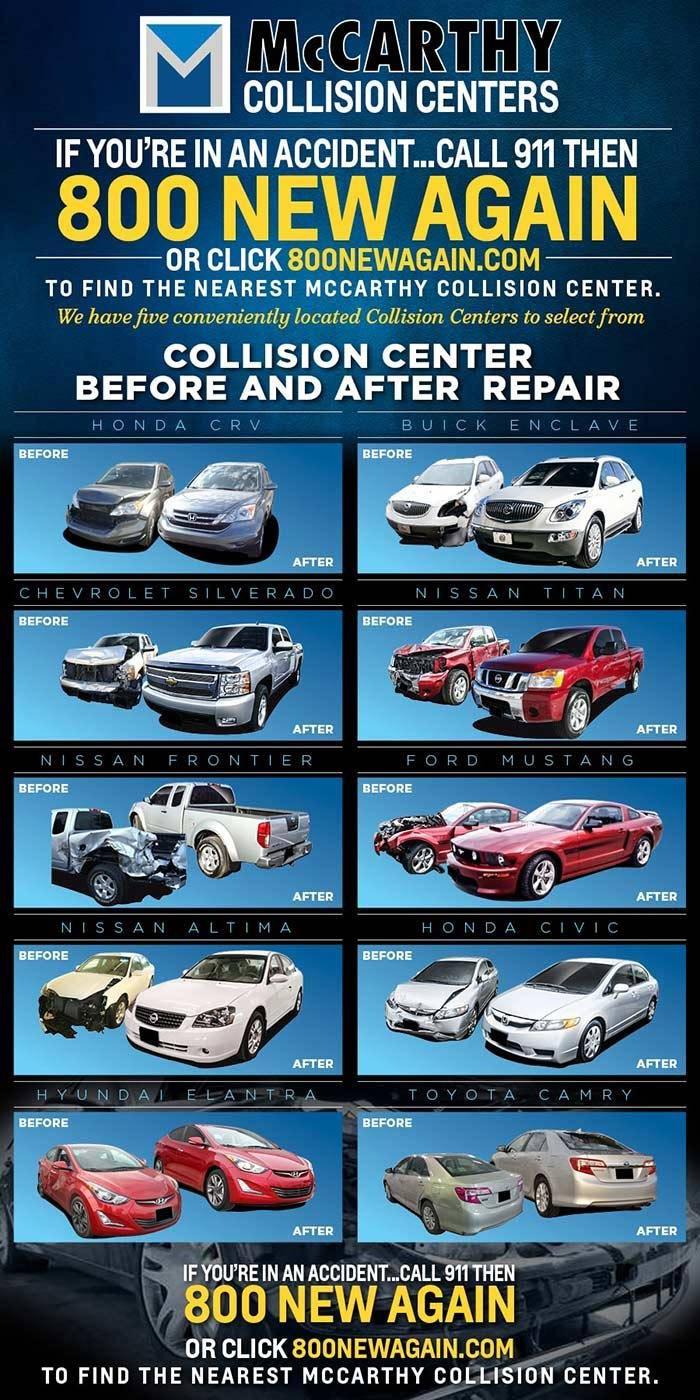 McCarthy Nissan of Lawrence is a Lawrence Nissan dealer and a new car and  used car Lawrence KS Nissan dealership. - collision-center-before-after