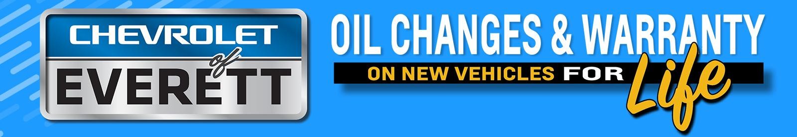 Oil Changes and Warranty for Life at Chevrolet of Everett
