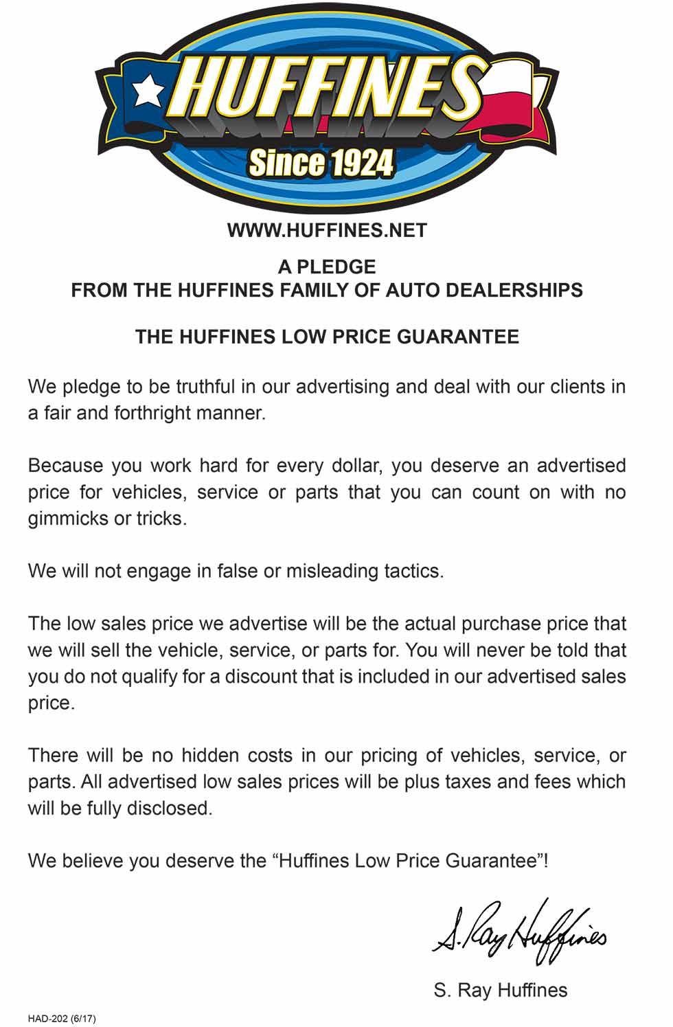 Low Price Guarantee