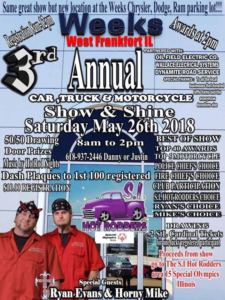 Annual Car, Truck and Motorcycle show Show and Shine