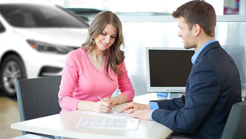 Woman in financing department