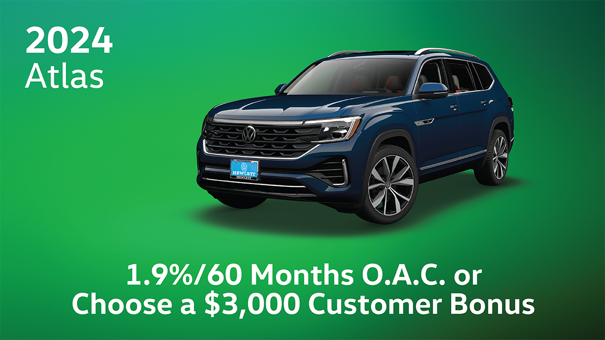 Atlas Sign Then Drive Lease Special at Hewlett VW