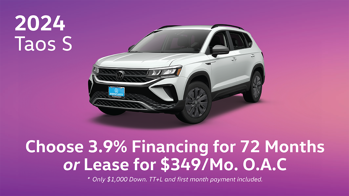 TAOS S Finance 3.9% for 72 Months or Lease for $349 @ Month, O.A.C.
