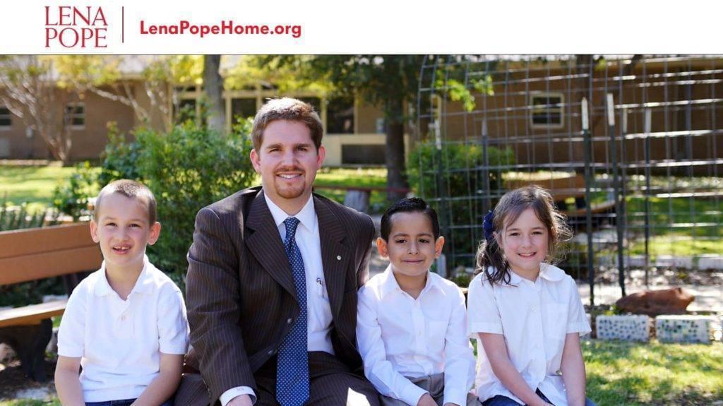 Stephen and kids on bench